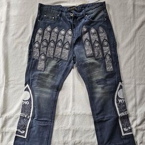 Who Decides War Jeans with Embroidered Details